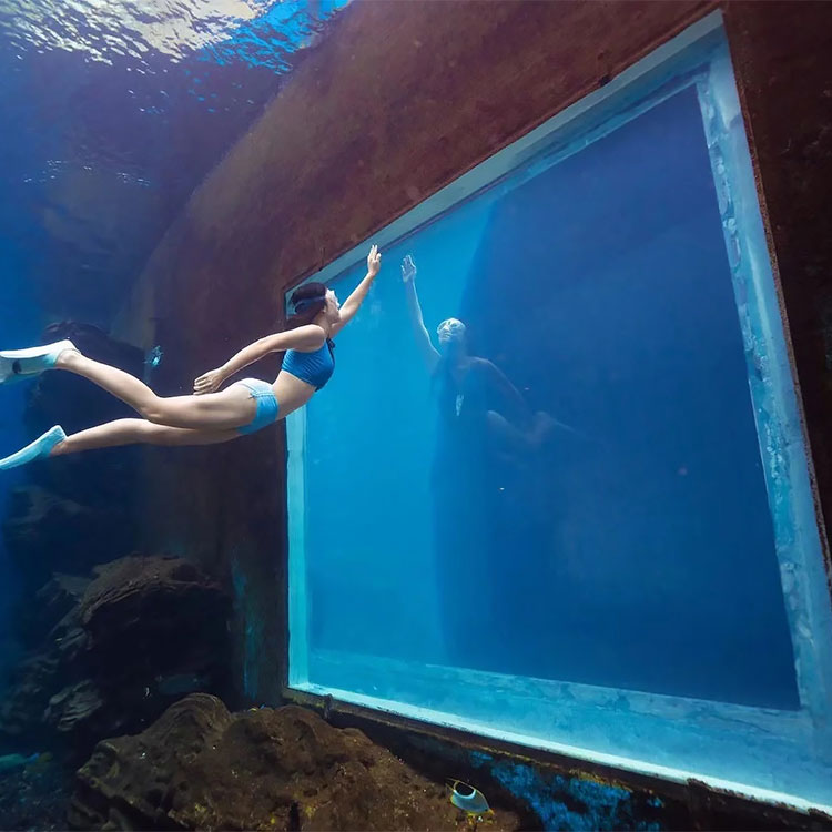 Pedido de piscina acr&iacute;lica - Material do painel da piscina - Leyu