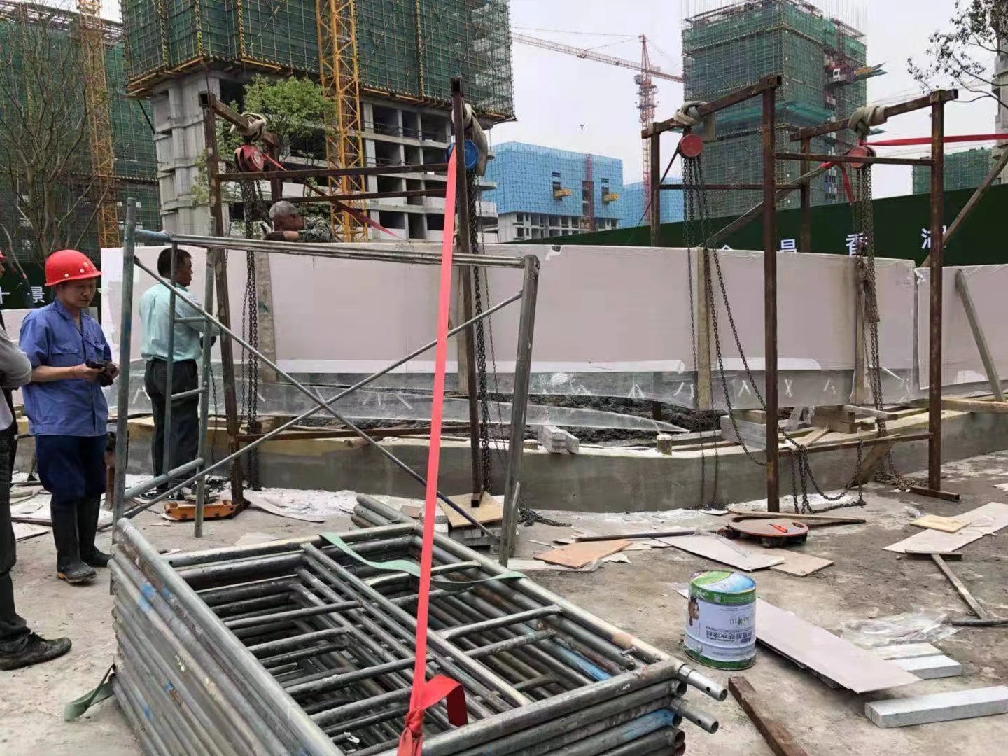 Piscina acr&iacute;lica - instala&ccedil;&atilde;o