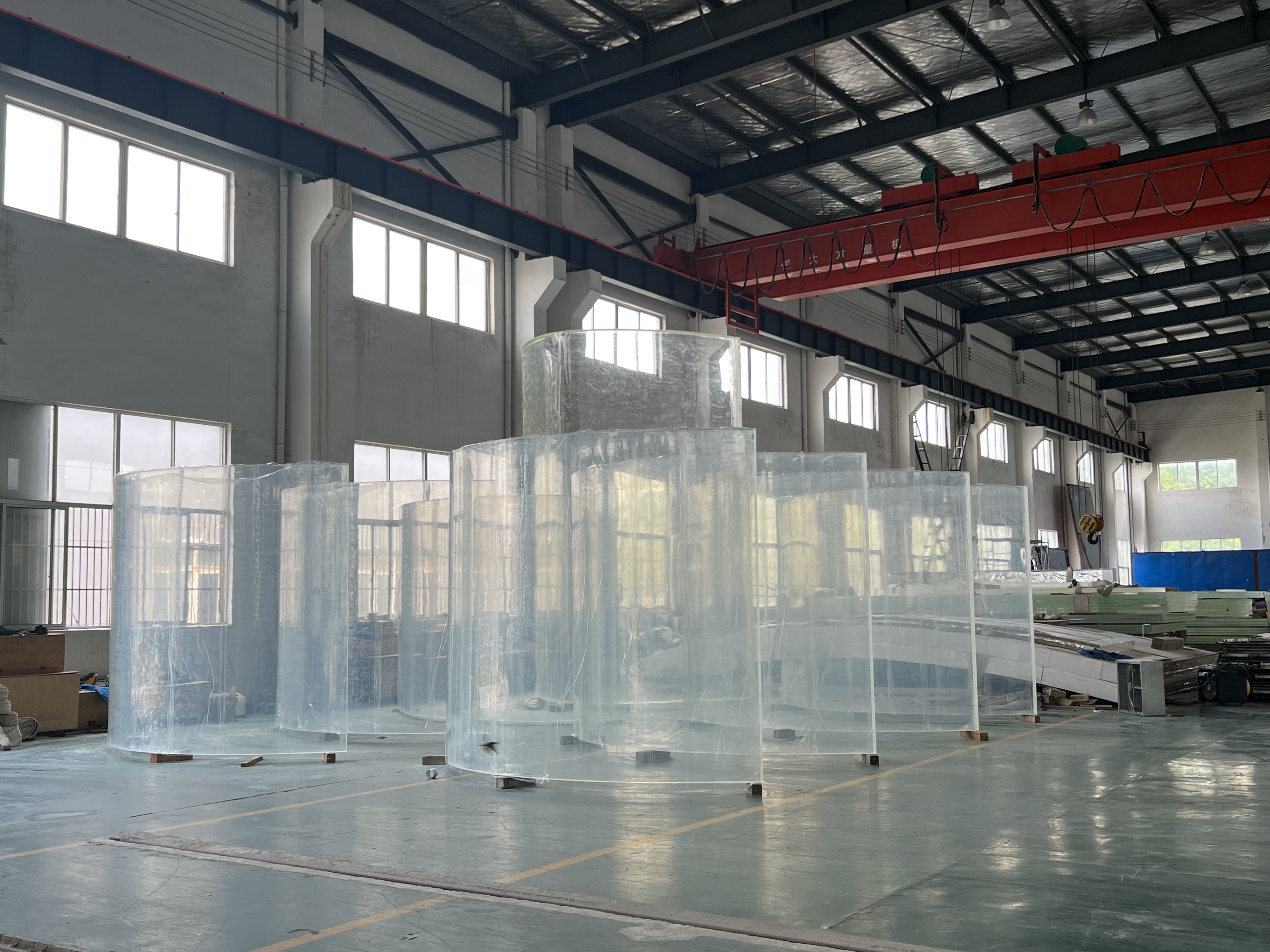 Painel acr&iacute;lico para piscina - LEYU ACRYLIC