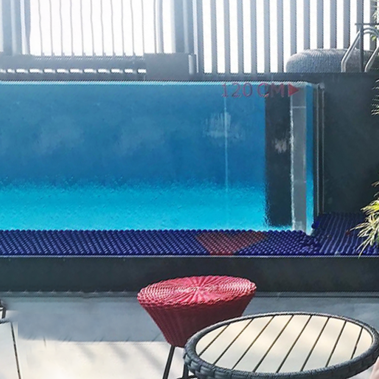 Fabricante e instalador de parede de piscina de acrílico transparente Piscinas de acrílico de luxo-leyu