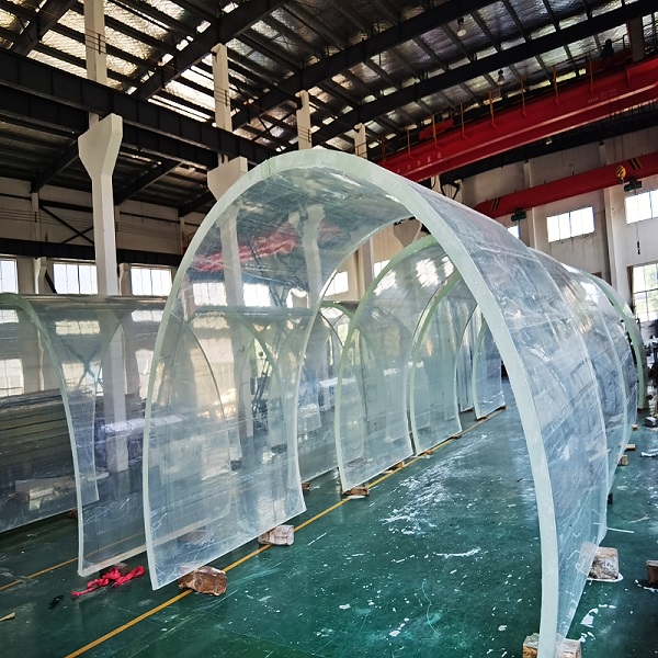 Grande ultra claro curvo oceanário tanques de aquário túnel de vidro acrílico Leyu fábrica de aquário acrílico - Leyu 
