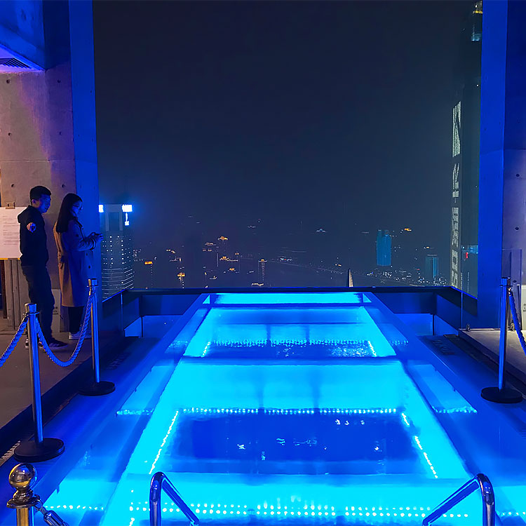 Parede de piscina dobr&aacute;vel em acr&iacute;lico ultra transparente de alta qualidade - Leyu (11)