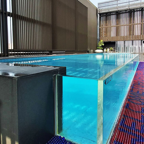 Descubra o que há de melhor em luxo aquático: folha acrílica Leyu para piscina nas Filipinas e além do sudeste da Ásia