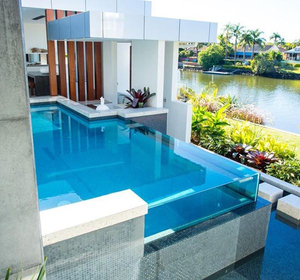 Fabricante e instalador de parede de piscina de acrílico transparente Piscinas de acrílico de luxo-leyu