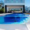A borda lisa da piscina em acrílico proporciona uma vista perfeita - Leyu Acrílico Factory 
