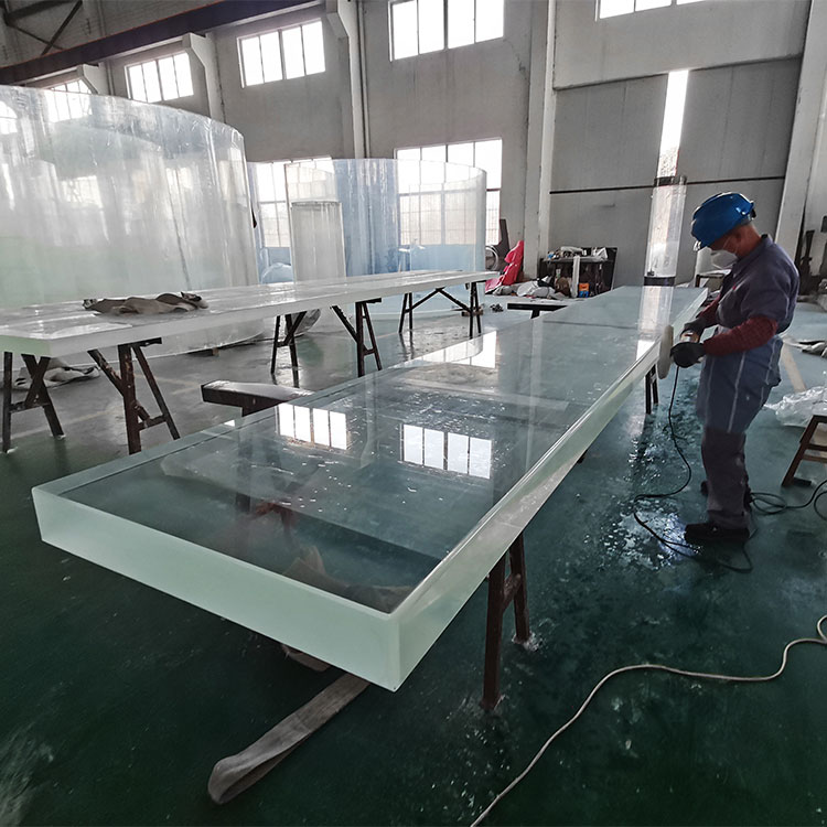 Folha acrílica transparente grossa de 40-150mm para piscina acrílica - Leyu
