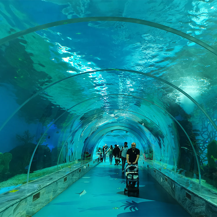 Aquários subaquáticos de túnel de vidro acrílico Oceanarium para venda - Fábrica de produtos de folha acrílica Leyu