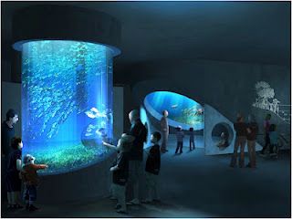 Fábrica de tanques de peixes de aquário de acrílico de grande cilindro na China - Leyu 